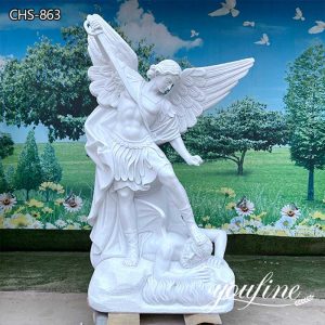  » Archangel St Michael Marble Statue Religious Decor Wholesales CHS-863