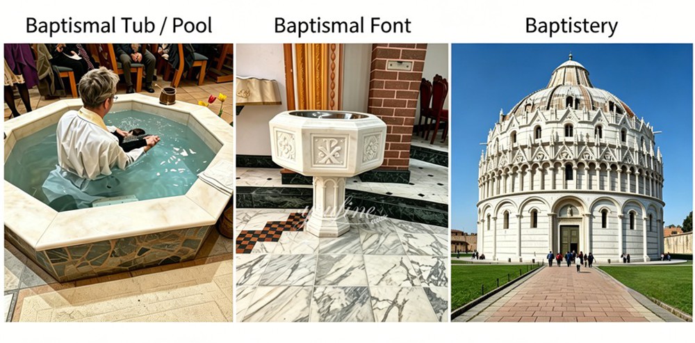 Baptismal Font vs Baptistery vs Baptismal Tub