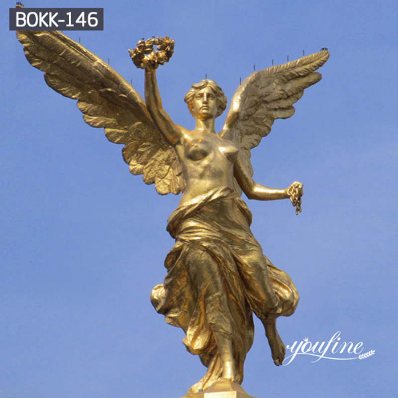 Beautiful Gold Bronze Angel of Independence Statue Replicas for Sale BOKK-146
