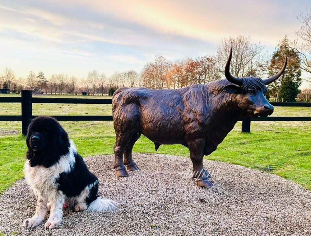 Belgium Large Highland Cow Statue Feedback Photo