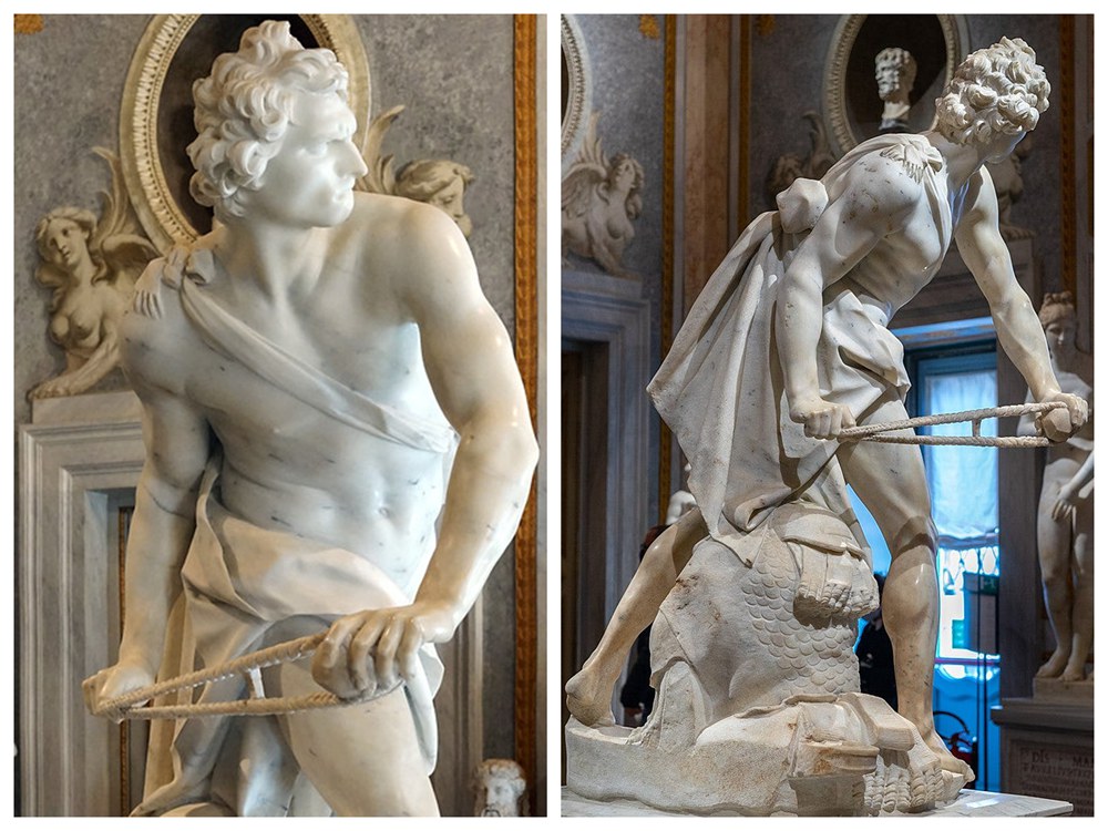 Bernini’s Marble David Statue Details