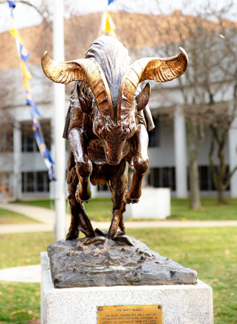 Bill the Goat on the campus of the US Naval Academy - YouFine Sculpture