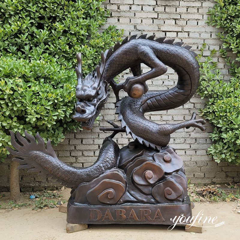 Black Bronze Large Chinese Dragon Water Fountain