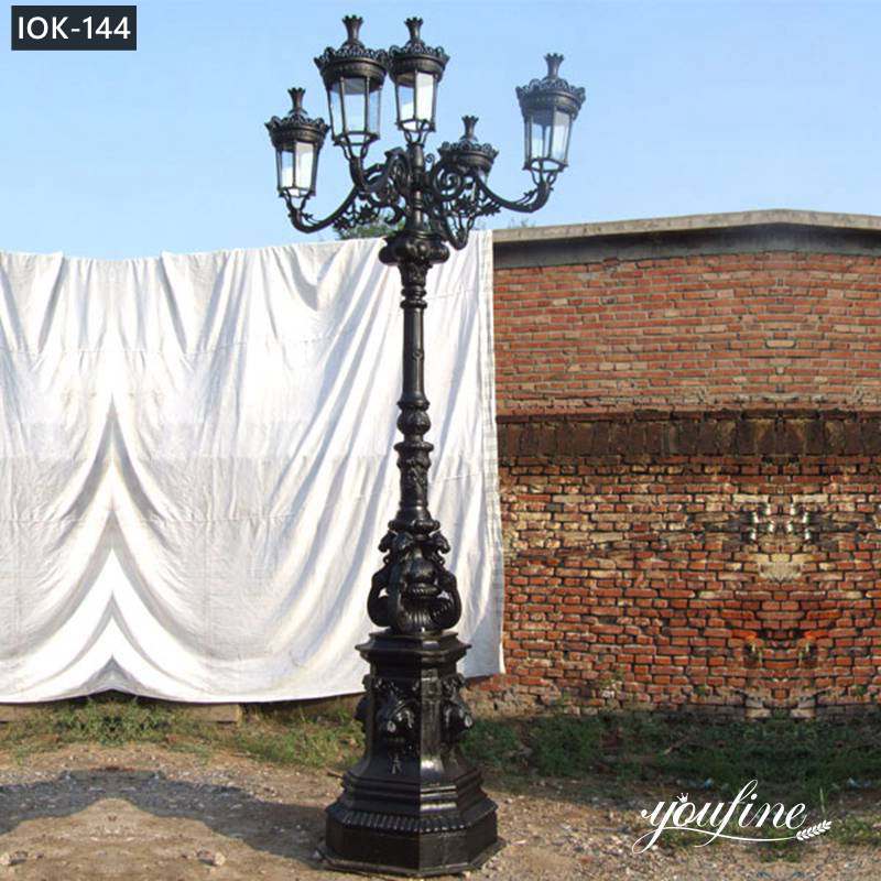  » Black Cast Iron Floor Lamp Villa Decor for Sale IOK-144 Featured Image
