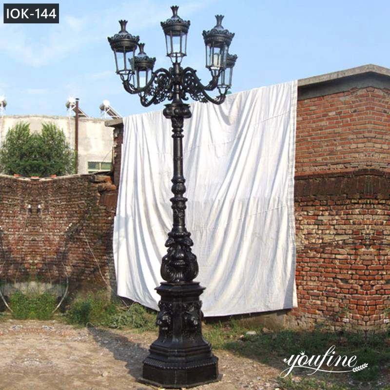 Black Cast Iron Floor Lamp Villa Decor for Sale IOK-144