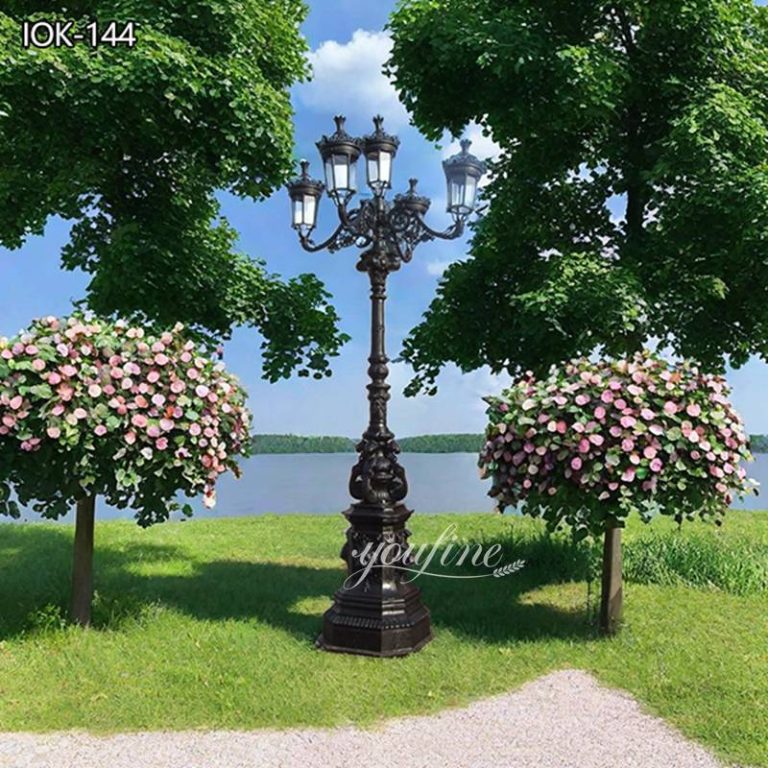 Black Cast Iron Lamp Villa Decor for Sale (1)