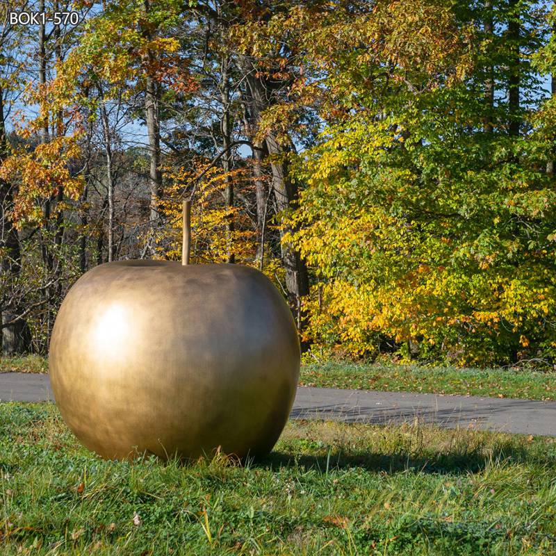 Bronze Apple Garden Sculpture for Lawn BOK1-570
