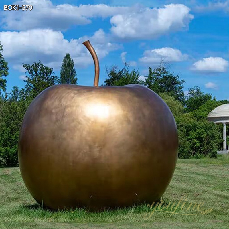 Bronze Apple Garden Sculpture for Lawn BOK1-570