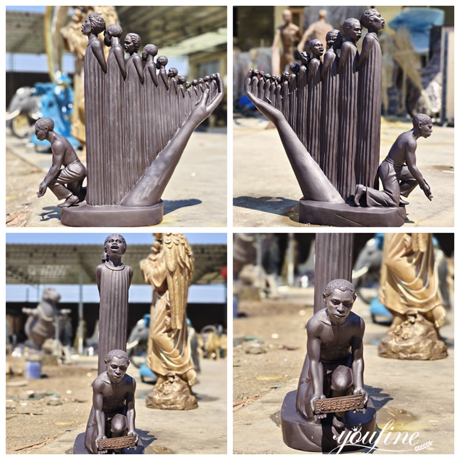 Bronze Augusta Savage the Harp Sculpture Replica Details