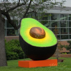 Bronze Avocado Sculpture Creative Fruit Outdoor Decor