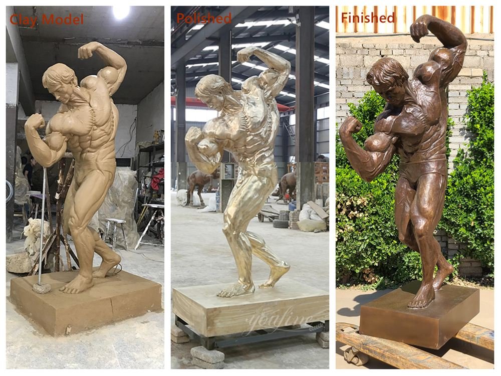 Bronze Bodybuilder Arnold Schwarzenegger Sculpture Casting Process