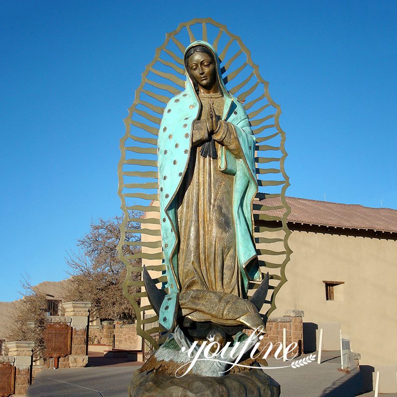Bronze Cast Our Lady of Guadalupe Statue Outdoor