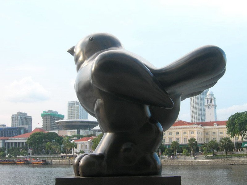 Bronze Fat Bird Fernando Botero Sculpture For Sale 