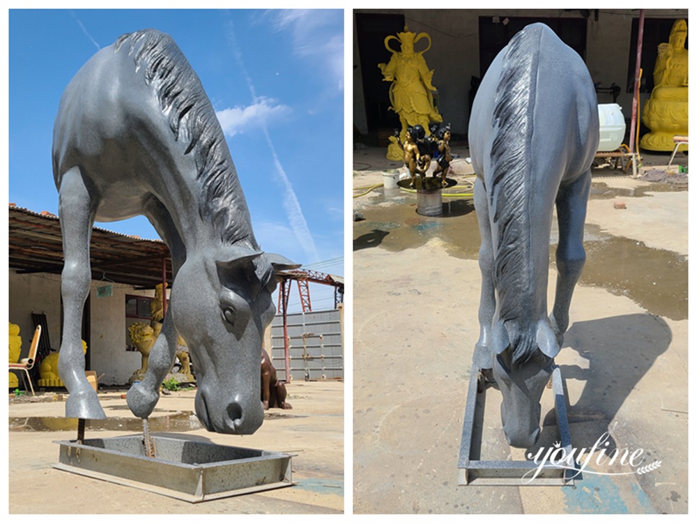 Bronze Grey Large Horse Head Bust Details
