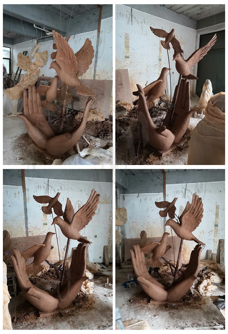 Bronze Hand Sculpture Decor Clay Models