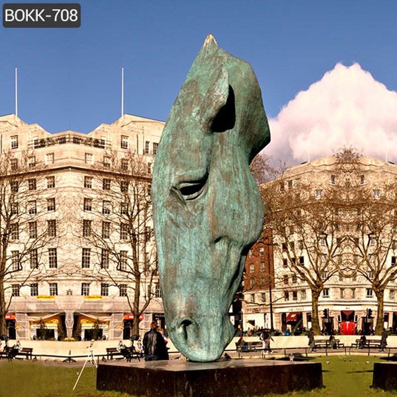 Bronze Horse Head Statue