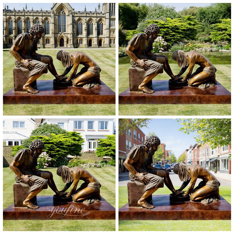 Bronze Jesus Washing Feet Statue Application Scenes