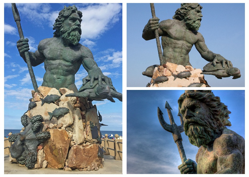 Bronze King Neptune Statue Details