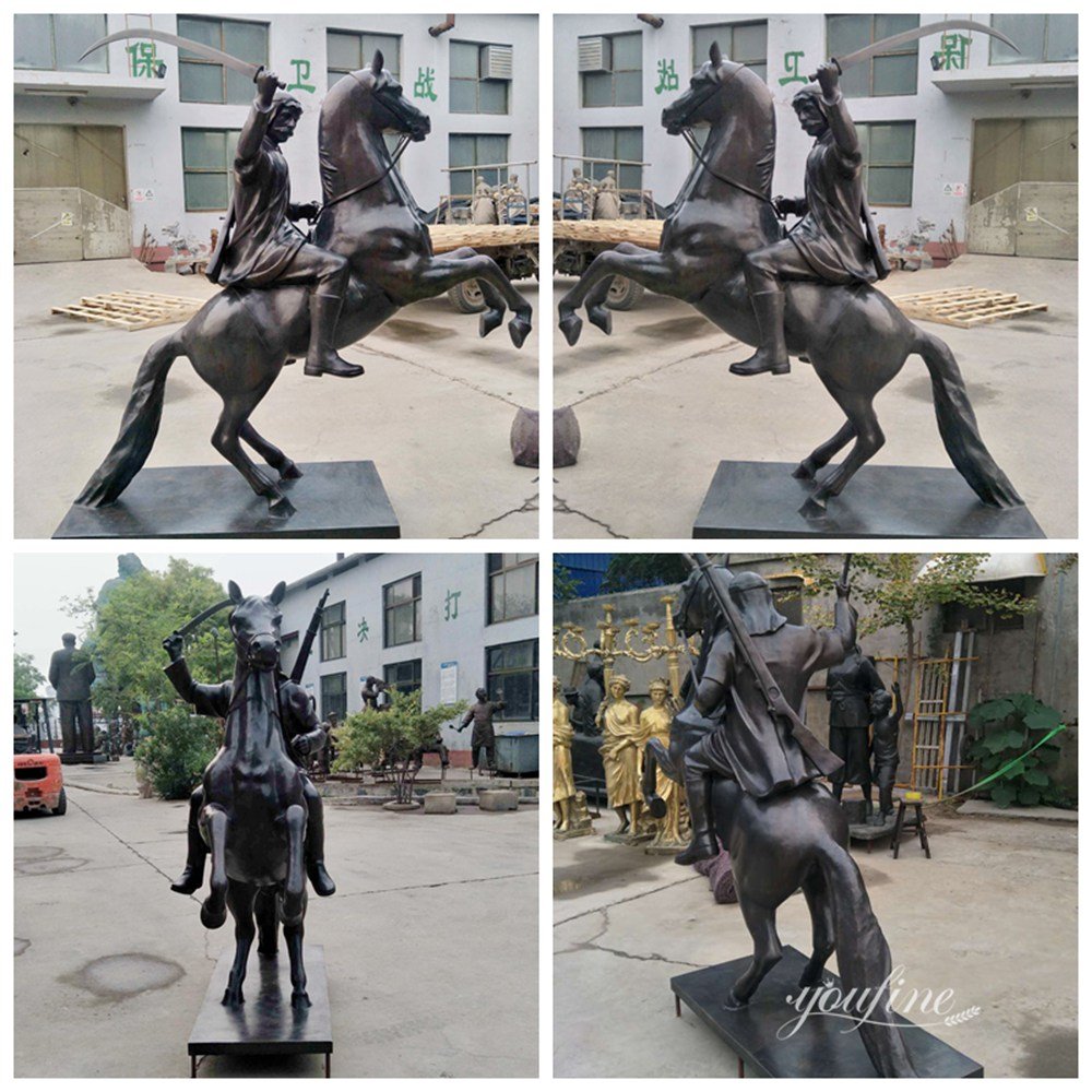 Bronze Knight on Horseback Statue Details