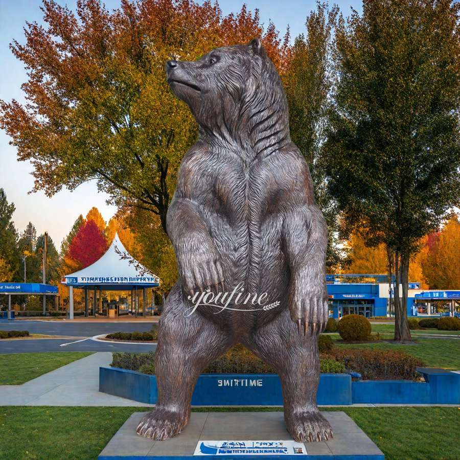 Bronze Large Bear Garden Statue for Park Decor