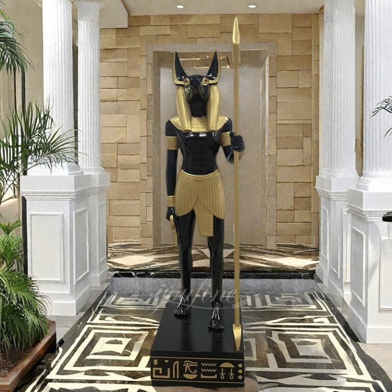 Bronze Life Size Anubis Statue for Front Door Decor