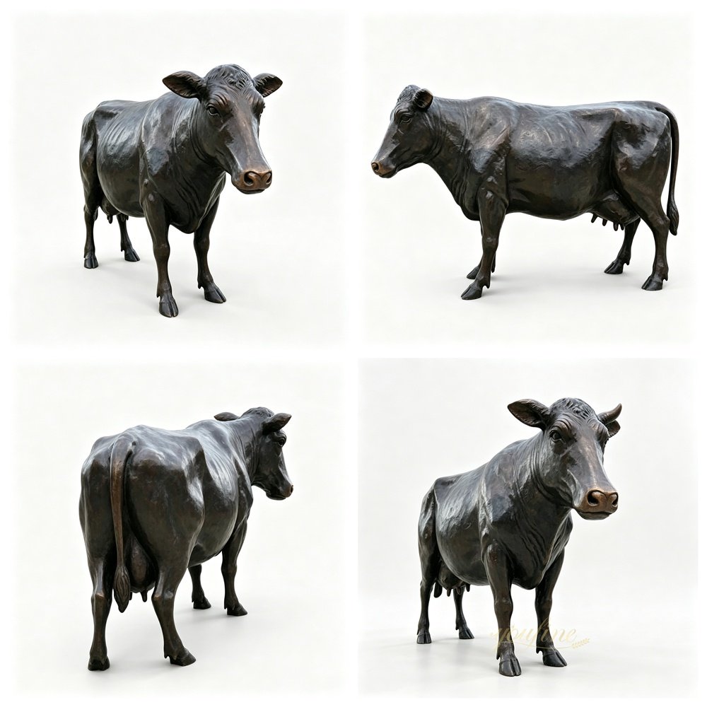Bronze Life Size Cow Sculpture Details