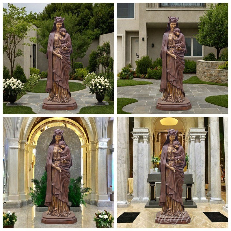Bronze Mary Seat of Wisdom Statue Application Scenes