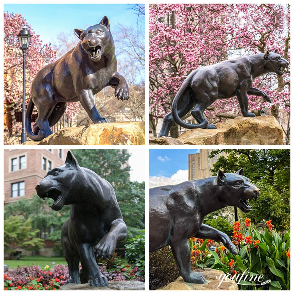 Bronze Mascot Pitt Panther Statue Details
