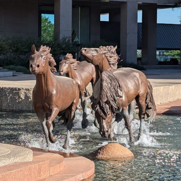 Life Size Bronze Mustangs of Las Colinas Sculpture