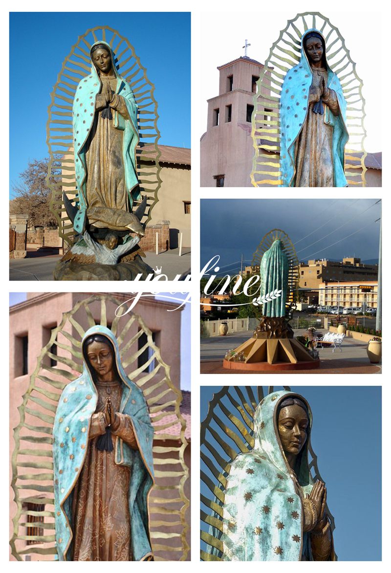 Bronze Our Lady of Guadalupe Statue Details