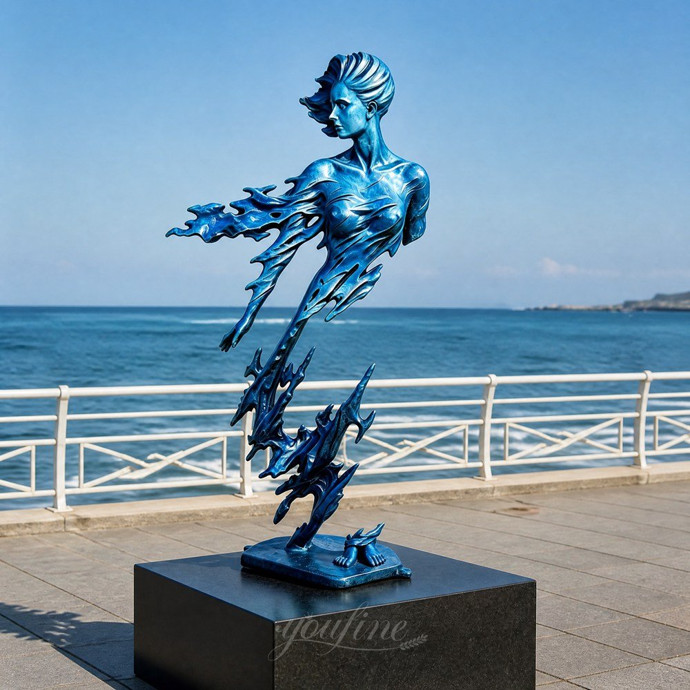 Bronze Replica of The Source Sculpture by Luo Li Rong for Seaside Decor