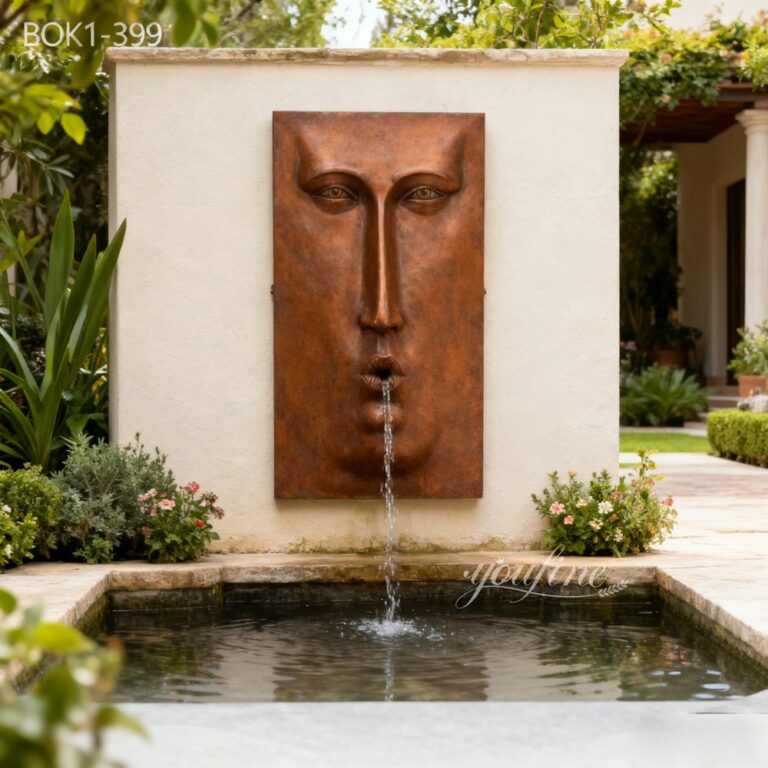 Bronze Sergio Bustamante Sculpture Mask Fountain for Yard Decor