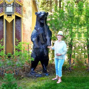 Bronze Standing Bear Sculpture for Outdoor Garden BOK1-328