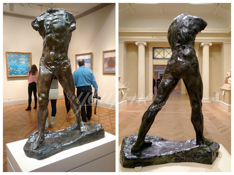 Bronze Walking Torso Man Statue Replica of Auguste Rodin