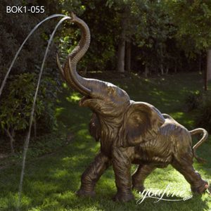 Bronze Yard Elephant Statue Fountain for Sale BOK1-055