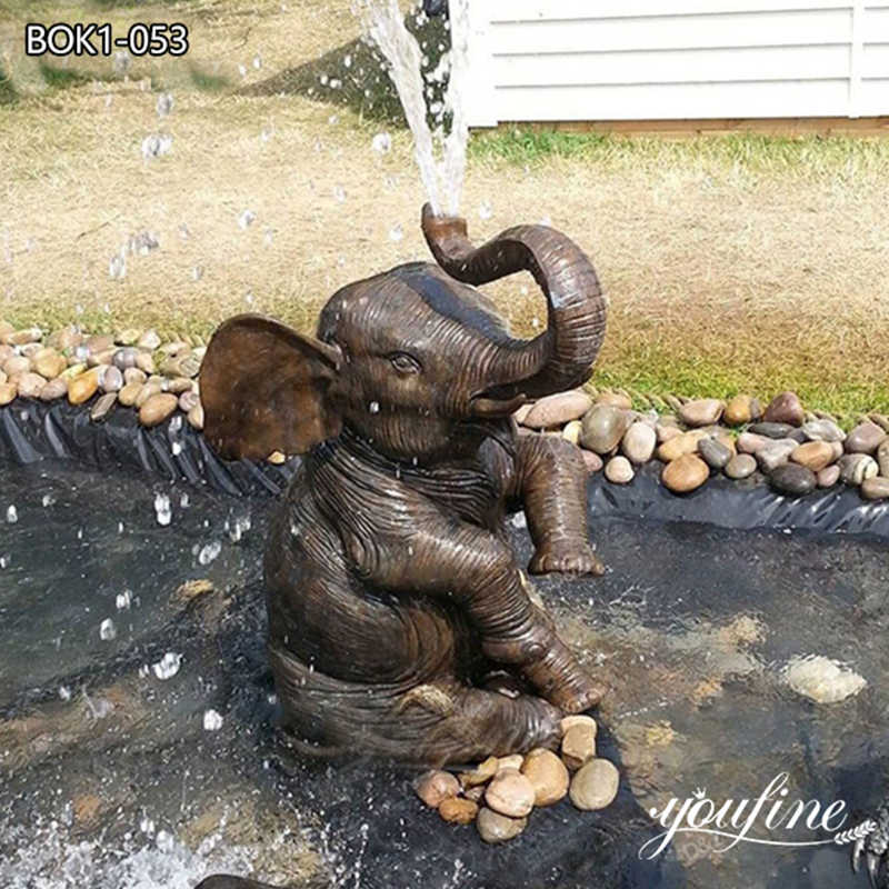 Bronze Yard Elephant Statue Fountain for Sale BOK1-055 (2)