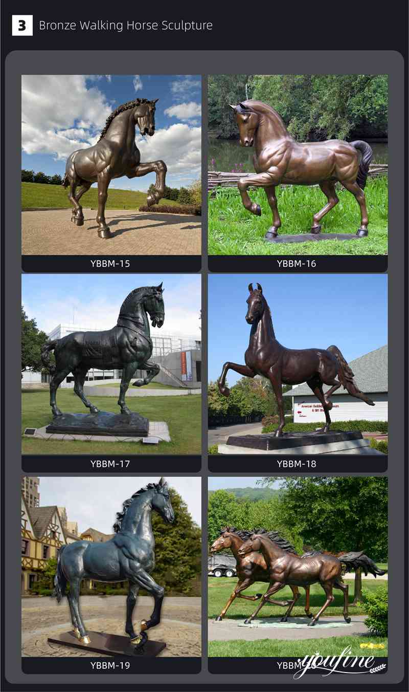 Bronze black horse statue - YouFine Sculpture (2)