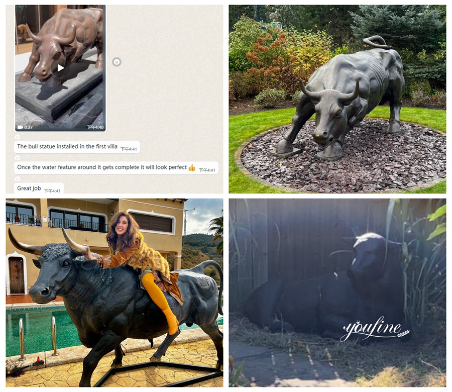 Bronze bull statues feedback from YouFine customers