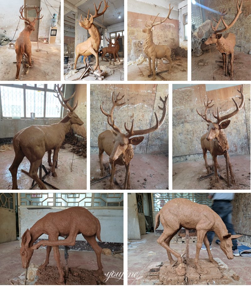 Bronze deer Statues For Sale - YouFine Sculpture