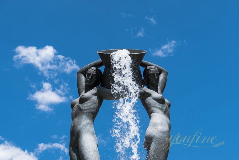 Bronze statue fountain