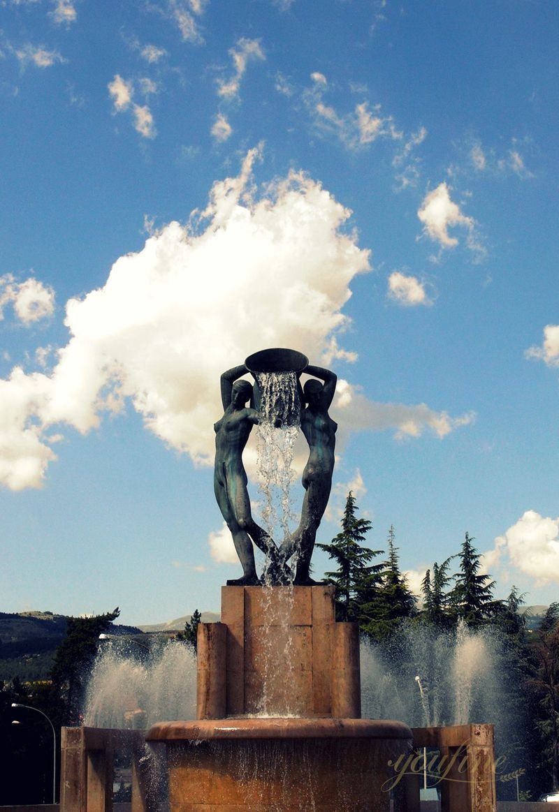 Bronze statue fountain