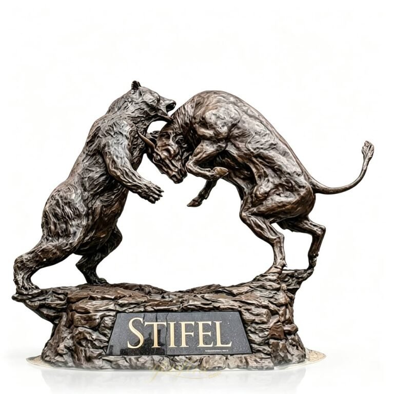 Bull and Bear Bronze Statue
