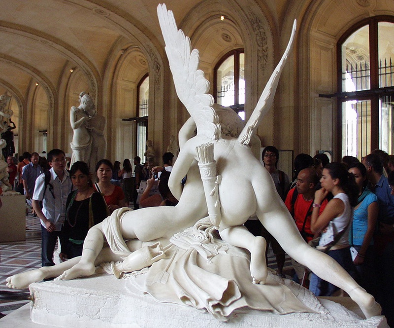 Canova Cupid and Psyche Sculpture Back View