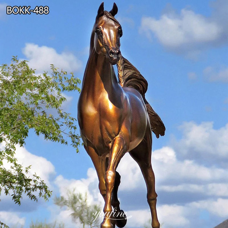 Cast Life Size Bronze Arabian Horse Statue For Sale