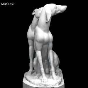  » Charm Hand Carved Natural Marble Dog Statues for Outdoor MOK1-159