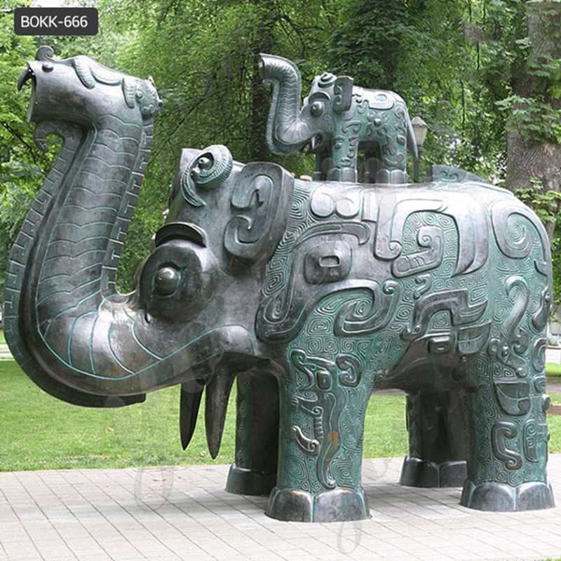  » Chinese Style Bronze Abstract Elephant Sculpture for Sale BOKK-666 Featured Image