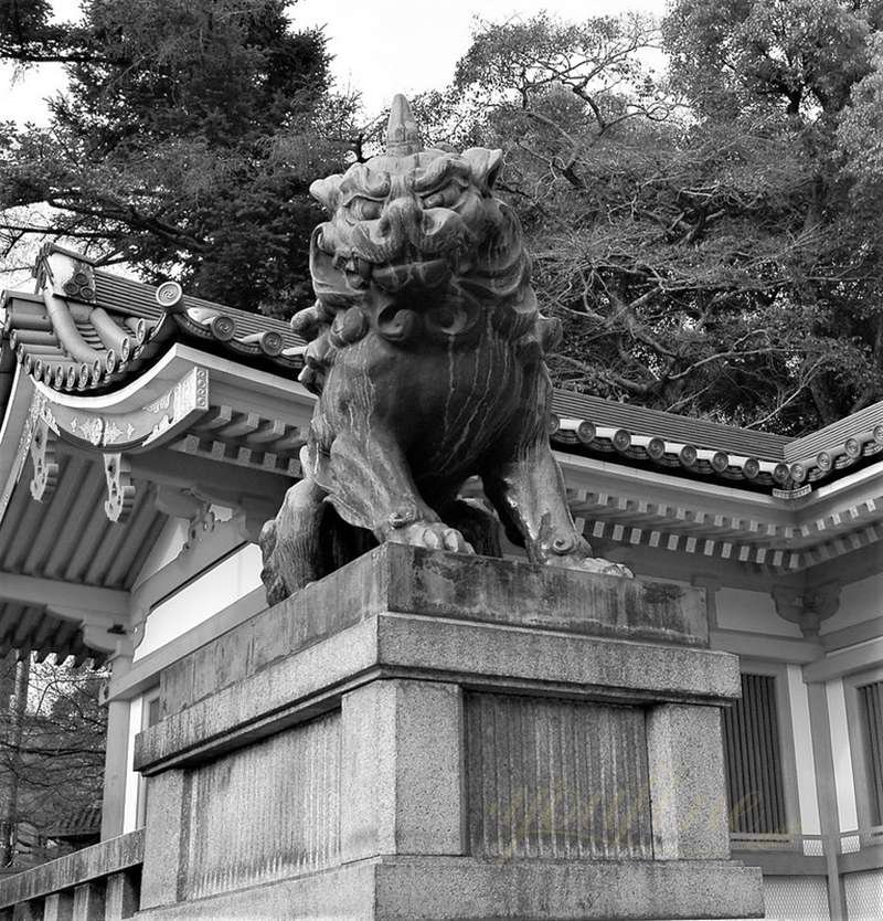 Chinese foo dog bronze sculpture