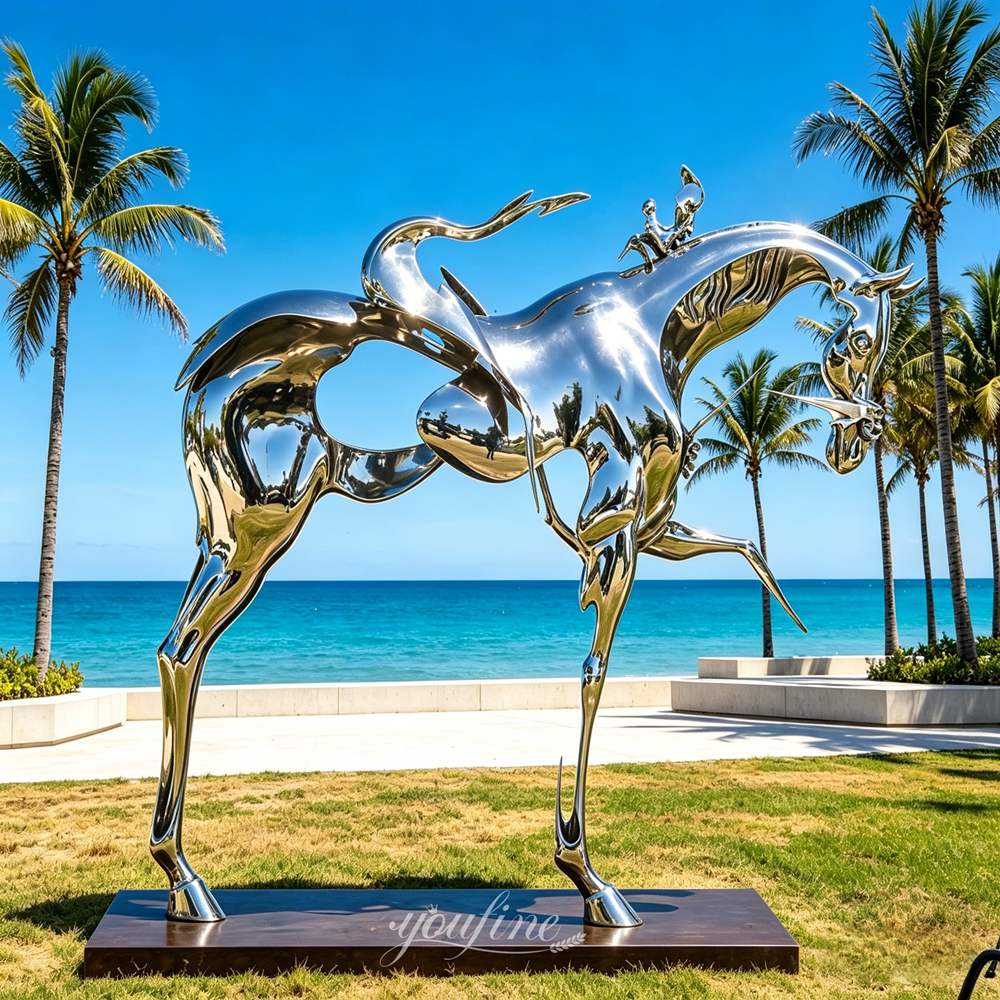 Contemporary Abstract Horse Sculpture for Seaside