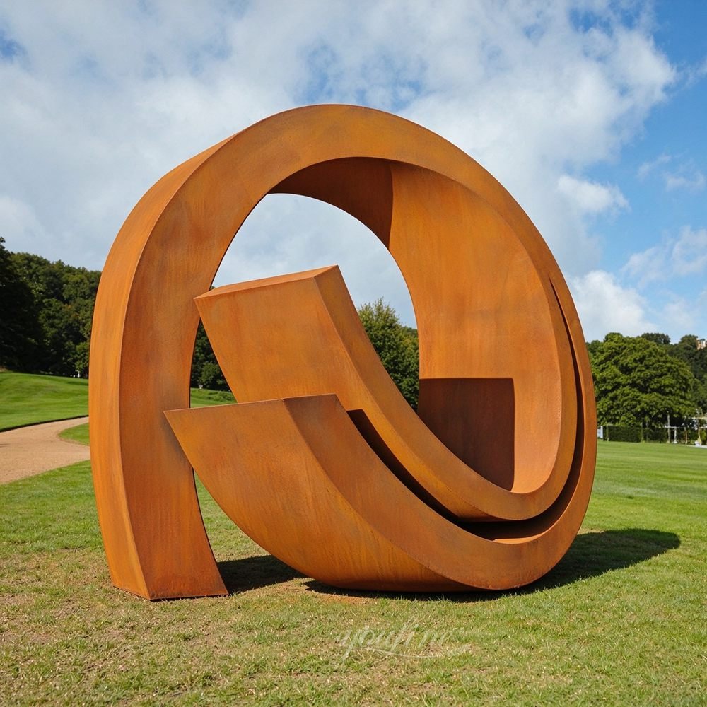 Corten Steel Abstract Curve Sculpture for Outdoor