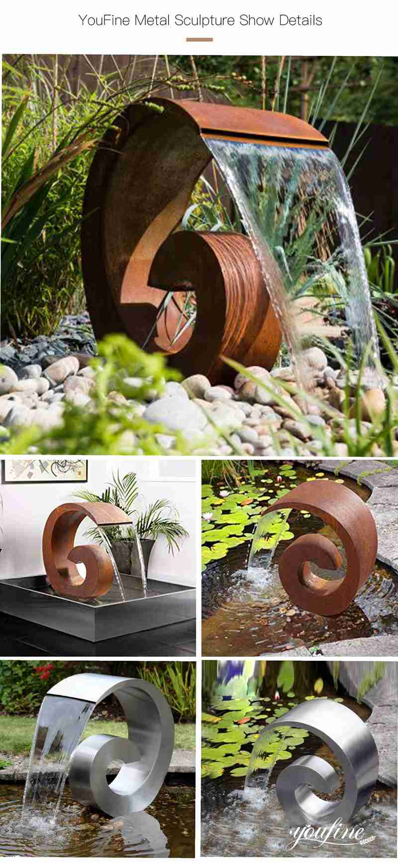 Corten Steel Water Feature - YouFine Sculpture